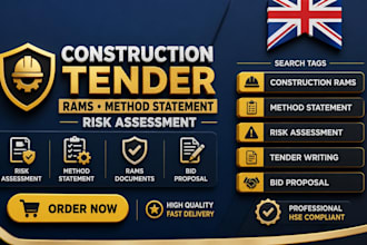 prepare construction tender rams method statement and risk assessment
