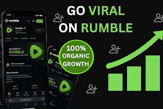 do rumble video views, followers organic rumble promotion