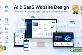 do ai startup software company saas tech wordpress website landing page design