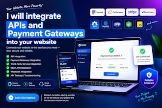 integrate apis and payment gateways