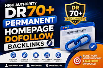 build 20 dr70 high authority blog post dofollow SEO backlinks