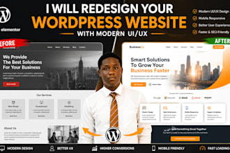 redesign your wordpress website with modern UI UX