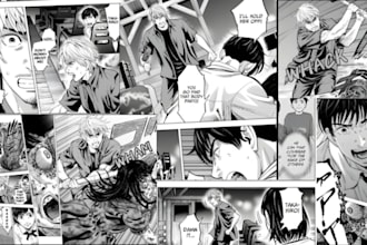 draw anime manga comic book illustration manga artist or webtoon panel