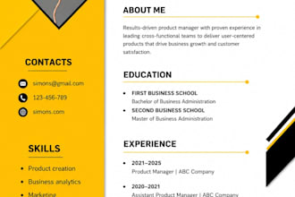 design a professional resume and CV using ms word