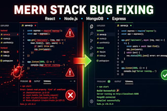 fix bugs and errors in your mern stack web application