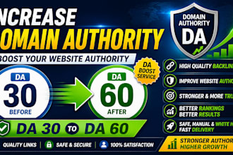 increase domain authority da 30 da 40 da 50
