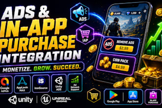 monetize game with ads and in app purchase admob applovin in unity unreal