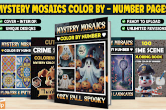 create mystery mosaic color by number pages