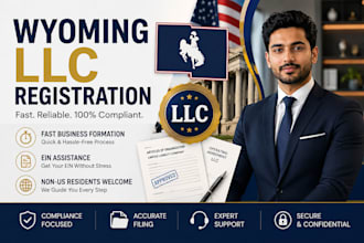 wyoming llc registration, ein, registered agent and business formation help