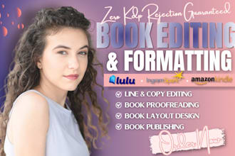 line edit and proofread memior novel kdp book formatting paperback layout design