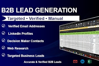 do b2b lead generation, linkedin lead generation and verified email list