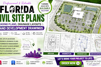 design florida civil site plans grading plan drainage layouts land development