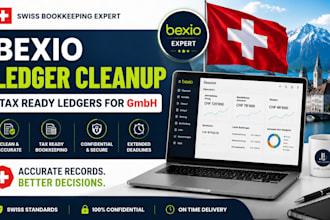 cleanup swiss bookkeeping, tax ready ledger in bexio for gmbh extended deadlines