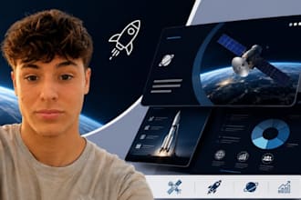space startup pitch deck, aerospace PPT, satellite presentation design investors