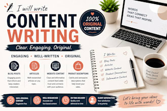 write blog posts and content writting