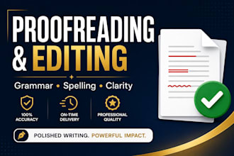 proofread and professionally edit your english documents