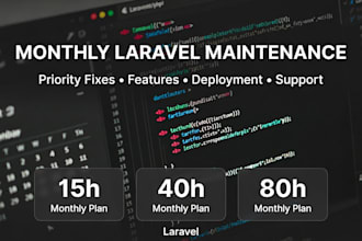 maintain your laravel app monthly with priority fixes