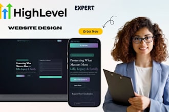 design 3d animated gohighlevel website landing page sales page , parallax effect