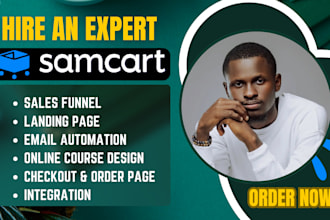 build samcart sales funnel, samcart landing page, thrivecart sales funnel