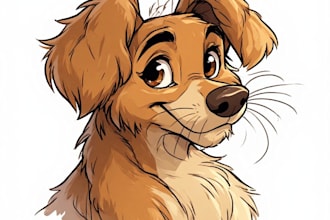 custom pet portrait, two pet portrait