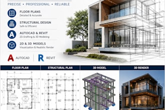 create professional architectural and structural drawing set