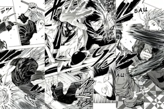 draw anime manga illustration manga panel action manga comic page  manga artist