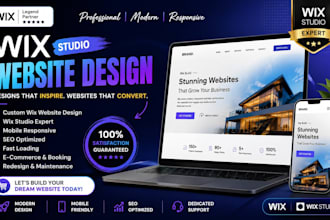 build wix website design, wix website redesign, or wix business website design