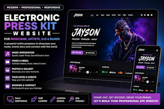 design a modern electronic press kit epk website