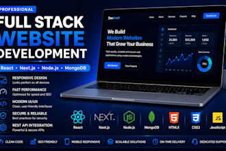 develop a professional responsive full stack website