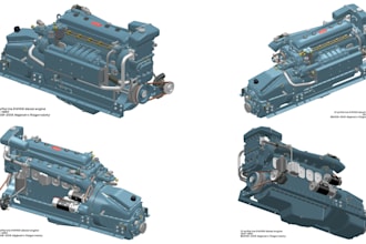 3d cad mechanical engine product design assembly parametric model step solidwork