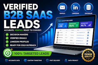 provide verified b2b saas leads with decision maker emails and linkedin