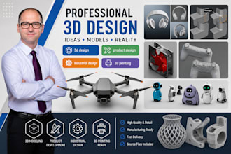 design drone aircraft product design 3d topology for stl file 3d printing model