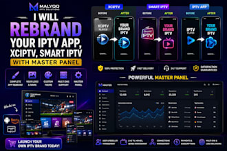 rebrand xciptv and smart iptv app with master panel