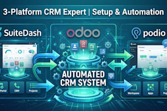 build your suitedash, odoo CRM, podio automation system with expert setup