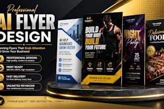 design high converting ai flyers, brochures,event posters and marketing flyers