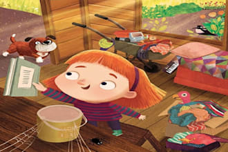 draw children story book illustration kids picture book cover