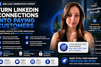 be your linkedin sales closer and b2b outreach marketing expert