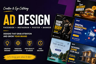 design professional product advertisements and social media ads