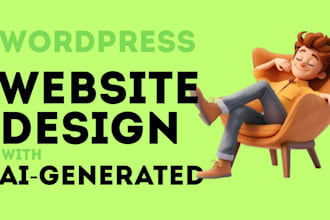 design and develop a custom wordpress website with ai generated design