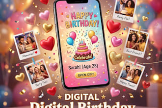 design a personalized digital birthday card website
