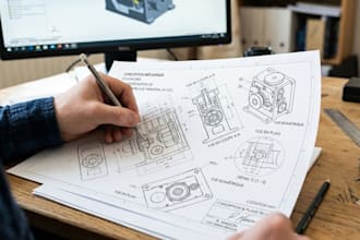concevoir des pieces mecaniques 3d et dessins techniques 2d
