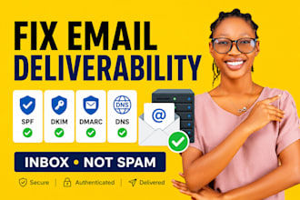 fix email deliverability, spf dkim dmarc, google workspace dns
