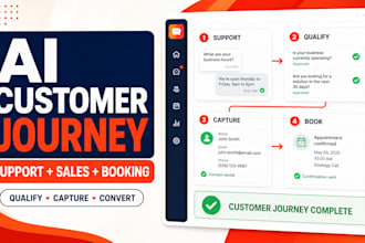 develop an ai customer service chatbot for support sales leads and booking
