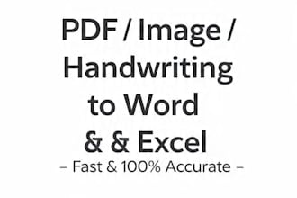 type pdf image to word excel fast and accurate