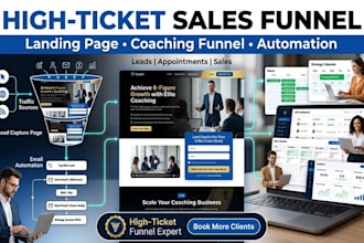 design high ticket sales funnel landing page funnel automation coaching funnel