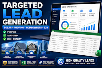 provide targeted solar, roofing , homeowner and b2b leads
