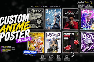 design an amazing anime poster, banner, or artwork for you