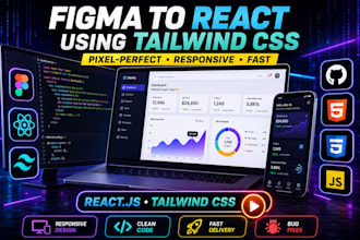 convert figma to react using tailwind CSS