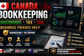 do canada bookkeeping, quickbooks, tax preparation, expenses, cra filing