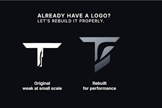 manually recreate and refine your existing logo